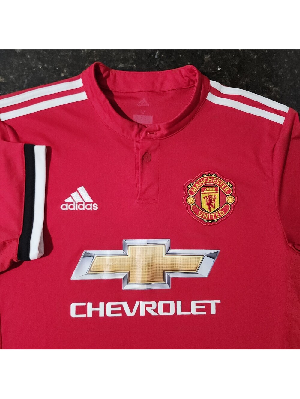 Adidas Manchester United 2017-18 Soccer Futbol Jersey Shirt Sport Mens Medium